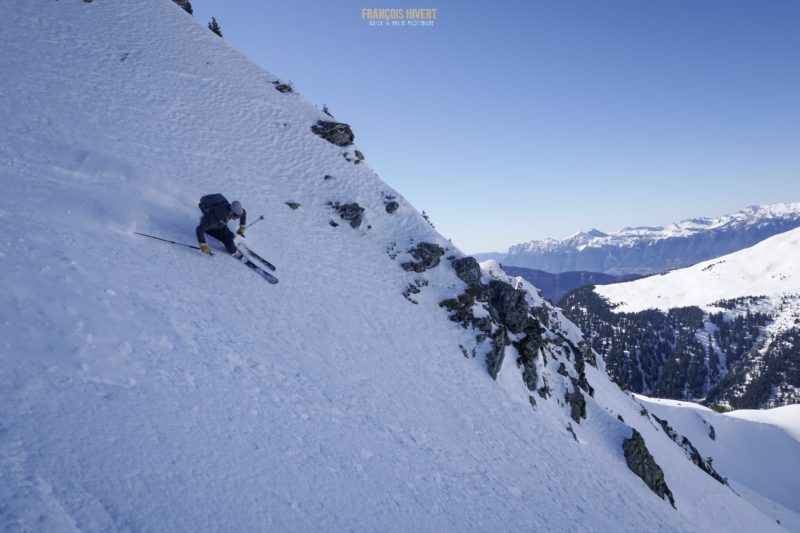 pointe des Mines couloir nord ski de randonnée Beaufortain