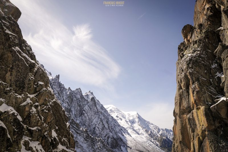 Aiguille M voie normale alpinisme Mont Blanc escalade