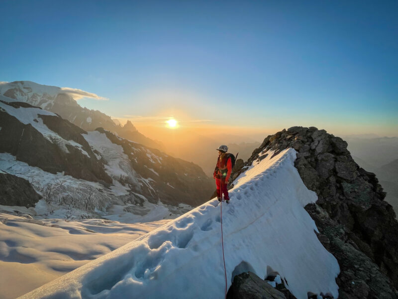 Alpinisme aiguille des Glaciers arête sud est petite Kuffner glacier des Glaciers bivouac Estelette glacier Estelette Lée Blanche